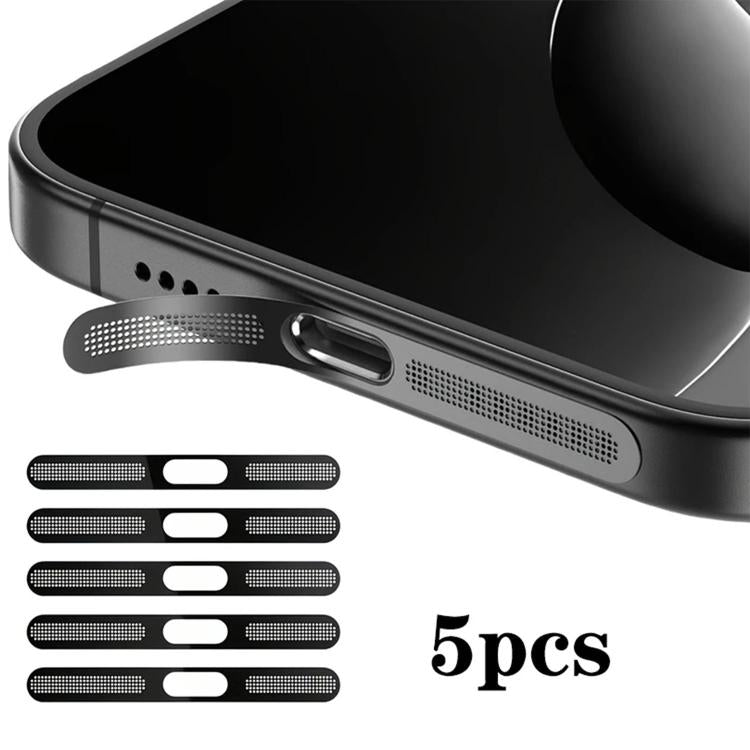 5 ชิ้น ฝาครอบฝุ่นลำโพงโลหะความหนาแน่นสูงแบบบูรณาการ สำหรับ iPhone 17 Pro Max, สำหรับ iPhone 17 Pro