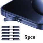 5 ชิ้น ฝาครอบฝุ่นลำโพงโลหะความหนาแน่นสูงแบบบูรณาการ สำหรับ iPhone 17 Pro Max, สำหรับ iPhone 17 Pro