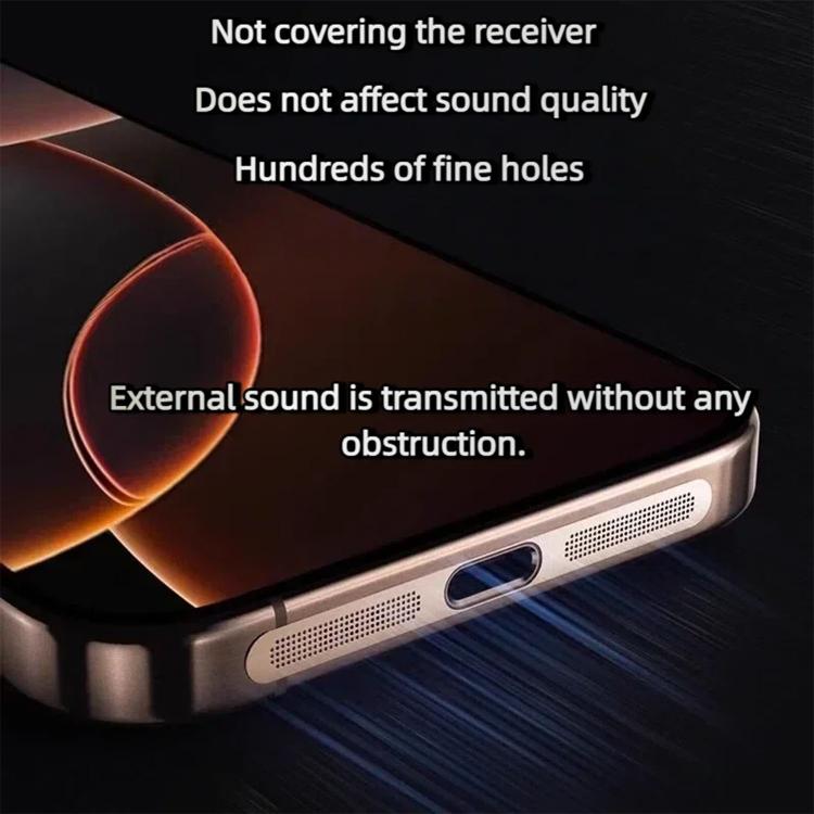 5 ชิ้น ฝาครอบฝุ่นลำโพงโลหะความหนาแน่นสูงแบบบูรณาการ สำหรับ iPhone 17