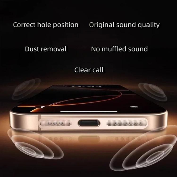 5 ชิ้น ฝาครอบฝุ่นลำโพงโลหะความหนาแน่นสูงแบบบูรณาการ สำหรับ iPhone 17