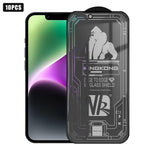 10pcs 3D Large Arc Edge Electroplated Explosion-Proof Scratch-Resistant Full-Screen 28-Degree Privacy Tempered Glass Film, For iPhone 17 Pro Max, For iPhone 17 Pro, For iPhone 17, For iPhone Air, For iPhone 16 Pro Max, For iPhone 16 Pro, For iPhone 16