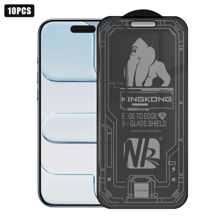 10pcs 3D Large Arc Edge Electroplated Explosion-Proof Scratch-Resistant Full-Screen 360 Privacy Tempered Glass Film, For iPhone 17 Pro Max, For iPhone 17 Pro, For iPhone 17, For iPhone Air, For iPhone 16 Pro Max, For iPhone 16 Pro, For iPhone 16