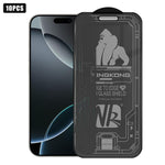 10pcs 3D Large Arc Edge Electroplated Explosion-Proof Scratch-Resistant Full-Screen 360 Privacy Tempered Glass Film, For iPhone 17 Pro Max, For iPhone 17 Pro, For iPhone 17, For iPhone Air, For iPhone 16 Pro Max, For iPhone 16 Pro, For iPhone 16