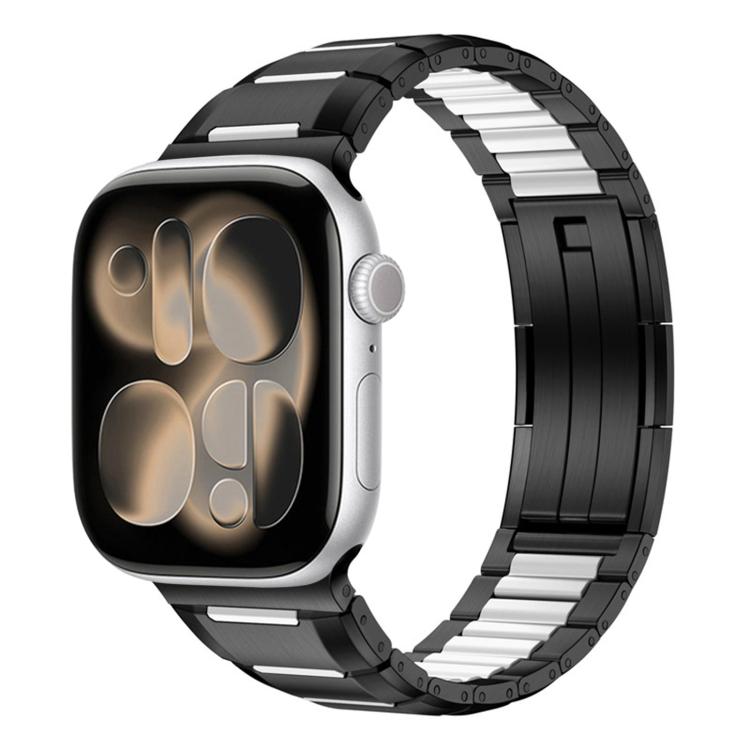 สายสแตนเลสสตีลฝังยางหลายเหลี่ยม สำหรับ Apple Watch 46mm / 49mm / 45mm / 44mm, สำหรับ Apple Watch 42mm / 41mm / 40mm / 38mm
