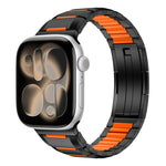 สายสแตนเลสสตีลฝังยางหลายเหลี่ยม สำหรับ Apple Watch 46mm / 49mm / 45mm / 44mm, สำหรับ Apple Watch 42mm / 41mm / 40mm / 38mm