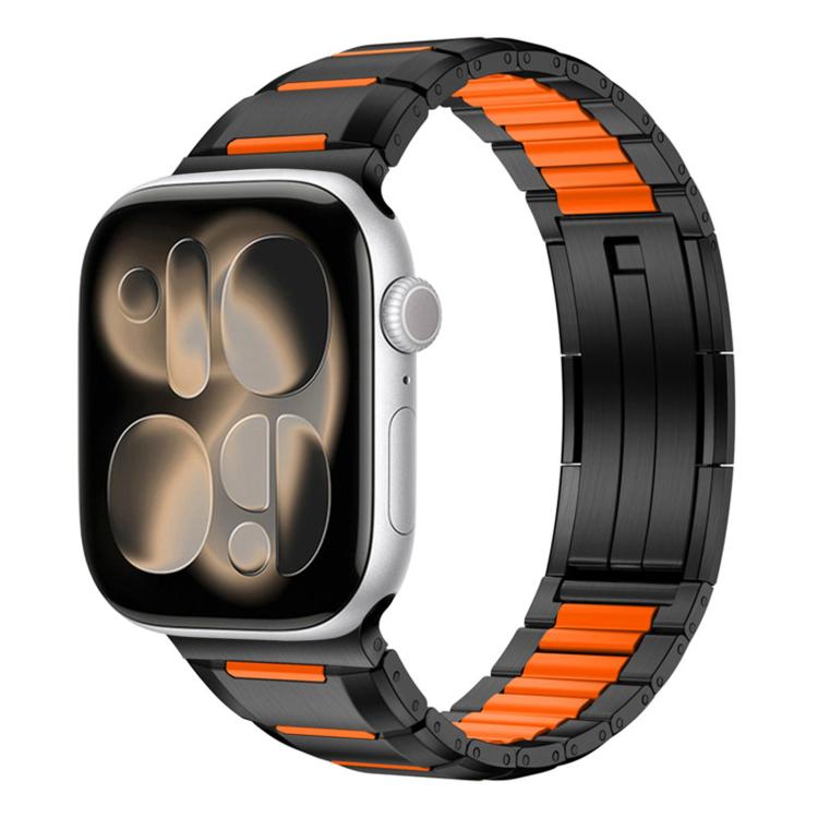 สายสแตนเลสสตีลฝังยางหลายเหลี่ยม สำหรับ Apple Watch 46mm / 49mm / 45mm / 44mm, สำหรับ Apple Watch 42mm / 41mm / 40mm / 38mm
