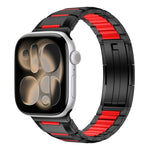 สายสแตนเลสสตีลฝังยางหลายเหลี่ยม สำหรับ Apple Watch 46mm / 49mm / 45mm / 44mm, สำหรับ Apple Watch 42mm / 41mm / 40mm / 38mm