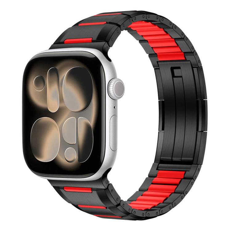 สายสแตนเลสสตีลฝังยางหลายเหลี่ยม สำหรับ Apple Watch 46mm / 49mm / 45mm / 44mm, สำหรับ Apple Watch 42mm / 41mm / 40mm / 38mm