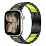 สายสแตนเลสสตีลฝังยางหลายเหลี่ยม สำหรับ Apple Watch 46mm / 49mm / 45mm / 44mm, สำหรับ Apple Watch 42mm / 41mm / 40mm / 38mm