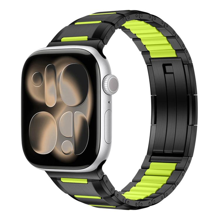 สายสแตนเลสสตีลฝังยางหลายเหลี่ยม สำหรับ Apple Watch 46mm / 49mm / 45mm / 44mm, สำหรับ Apple Watch 42mm / 41mm / 40mm / 38mm