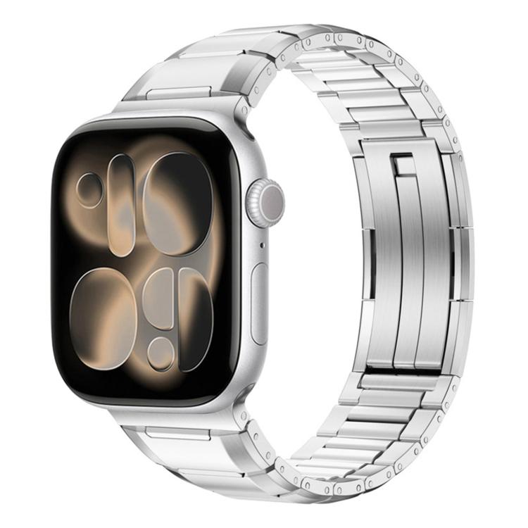 สายสแตนเลสสตีลฝังยางหลายเหลี่ยม สำหรับ Apple Watch 46mm / 49mm / 45mm / 44mm, สำหรับ Apple Watch 42mm / 41mm / 40mm / 38mm