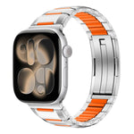 สายสแตนเลสสตีลฝังยางหลายเหลี่ยม สำหรับ Apple Watch 46mm / 49mm / 45mm / 44mm, สำหรับ Apple Watch 42mm / 41mm / 40mm / 38mm