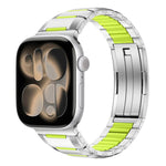 สายสแตนเลสสตีลฝังยางหลายเหลี่ยม สำหรับ Apple Watch 46mm / 49mm / 45mm / 44mm, สำหรับ Apple Watch 42mm / 41mm / 40mm / 38mm