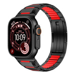 สายสแตนเลสสตีลฝังยางหลายเหลี่ยม สำหรับ Apple Watch 46mm / 49mm / 45mm / 44mm, สำหรับ Apple Watch 42mm / 41mm / 40mm / 38mm