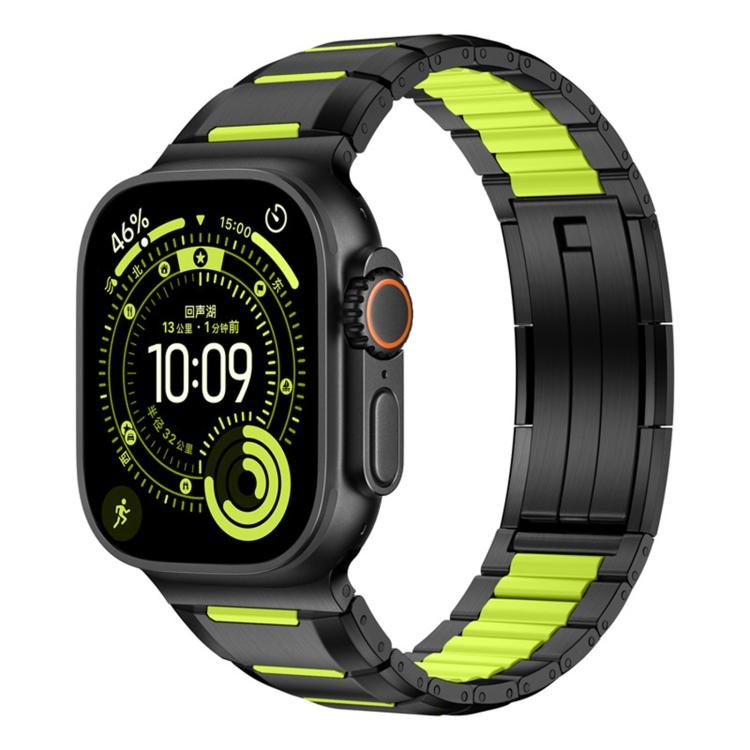 สายสแตนเลสสตีลฝังยางหลายเหลี่ยม สำหรับ Apple Watch 46mm / 49mm / 45mm / 44mm, สำหรับ Apple Watch 42mm / 41mm / 40mm / 38mm