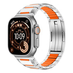 สายสแตนเลสสตีลฝังยางหลายเหลี่ยม สำหรับ Apple Watch 46mm / 49mm / 45mm / 44mm, สำหรับ Apple Watch 42mm / 41mm / 40mm / 38mm