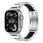 สายสแตนเลสสตีลฝังยางหลายเหลี่ยม สำหรับ Apple Watch 46mm / 49mm / 45mm / 44mm, สำหรับ Apple Watch 42mm / 41mm / 40mm / 38mm