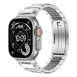 สายสแตนเลสสตีลฝังยางหลายเหลี่ยม สำหรับ Apple Watch 46mm / 49mm / 45mm / 44mm, สำหรับ Apple Watch 42mm / 41mm / 40mm / 38mm