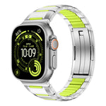 สายสแตนเลสสตีลฝังยางหลายเหลี่ยม สำหรับ Apple Watch 46mm / 49mm / 45mm / 44mm, สำหรับ Apple Watch 42mm / 41mm / 40mm / 38mm
