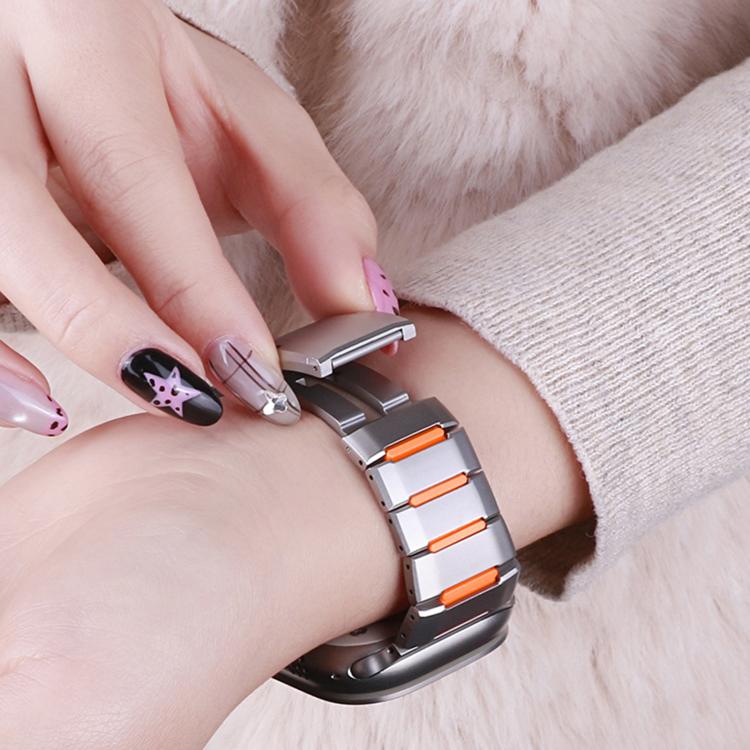 สายสแตนเลสสตีลฝังยางหลายเหลี่ยม สำหรับ Apple Watch 46mm / 49mm / 45mm / 44mm, สำหรับ Apple Watch 42mm / 41mm / 40mm / 38mm
