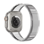 สายสแตนเลสสตีลสองโทนโค้งพร้อมหัวปลดล็อกด้านข้าง สำหรับ Apple Watch 49mm / 46mm / 45mm / 44mm, สำหรับ Apple Watch 42mm / 41mm / 40mm / 38mm