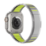 สายสแตนเลสสตีลสองโทนโค้งพร้อมหัวปลดล็อกด้านข้าง สำหรับ Apple Watch 49mm / 46mm / 45mm / 44mm, สำหรับ Apple Watch 42mm / 41mm / 40mm / 38mm