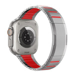 สายสแตนเลสสตีลสองโทนโค้งพร้อมหัวปลดล็อกด้านข้าง สำหรับ Apple Watch 49mm / 46mm / 45mm / 44mm, สำหรับ Apple Watch 42mm / 41mm / 40mm / 38mm