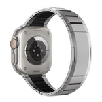 สายสแตนเลสสตีลสองโทนโค้งพร้อมหัวปลดล็อกด้านข้าง สำหรับ Apple Watch 49mm / 46mm / 45mm / 44mm, สำหรับ Apple Watch 42mm / 41mm / 40mm / 38mm
