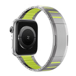 สายสแตนเลสสตีลสองโทนโค้งพร้อมหัวปลดล็อกด้านข้าง สำหรับ Apple Watch 49mm / 46mm / 45mm / 44mm, สำหรับ Apple Watch 42mm / 41mm / 40mm / 38mm