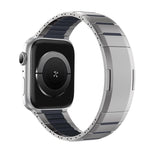 สายสแตนเลสสตีลสองโทนโค้งพร้อมหัวปลดล็อกด้านข้าง สำหรับ Apple Watch 49mm / 46mm / 45mm / 44mm, สำหรับ Apple Watch 42mm / 41mm / 40mm / 38mm