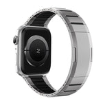 สายสแตนเลสสตีลสองโทนโค้งพร้อมหัวปลดล็อกด้านข้าง สำหรับ Apple Watch 49mm / 46mm / 45mm / 44mm, สำหรับ Apple Watch 42mm / 41mm / 40mm / 38mm