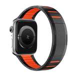 สายสแตนเลสสตีลสองโทนโค้งพร้อมหัวปลดล็อกด้านข้าง สำหรับ Apple Watch 49mm / 46mm / 45mm / 44mm, สำหรับ Apple Watch 42mm / 41mm / 40mm / 38mm