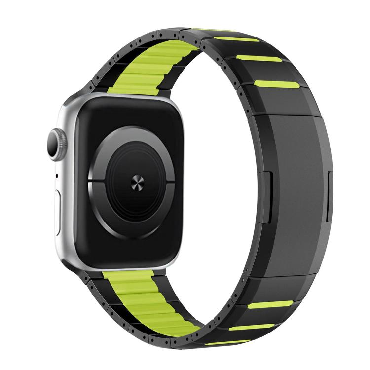 สายสแตนเลสสตีลสองโทนโค้งพร้อมหัวปลดล็อกด้านข้าง สำหรับ Apple Watch 49mm / 46mm / 45mm / 44mm, สำหรับ Apple Watch 42mm / 41mm / 40mm / 38mm