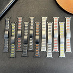 สายสแตนเลสสตีลสองโทนโค้งพร้อมหัวปลดล็อกด้านข้าง สำหรับ Apple Watch 49mm / 46mm / 45mm / 44mm, สำหรับ Apple Watch 42mm / 41mm / 40mm / 38mm