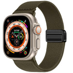 สายรัดนาฬิกาไนลอนยืดหยุ่นแบบหัวเข็มขัดแม่เหล็กคู่ สำหรับ Apple Watch 49mm / 46mm / 45mm / 44mm, สำหรับ Apple Watch 42mm / 41mm / 40mm / 38mm