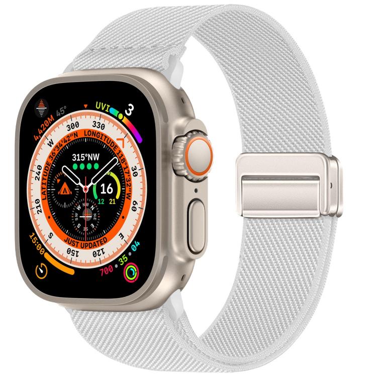 สายรัดนาฬิกาไนลอนยืดหยุ่นแบบหัวเข็มขัดแม่เหล็กคู่ สำหรับ Apple Watch 49mm / 46mm / 45mm / 44mm, สำหรับ Apple Watch 42mm / 41mm / 40mm / 38mm