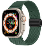 สายรัดนาฬิกาไนลอนยืดหยุ่นแบบหัวเข็มขัดแม่เหล็กคู่ สำหรับ Apple Watch 49mm / 46mm / 45mm / 44mm, สำหรับ Apple Watch 42mm / 41mm / 40mm / 38mm