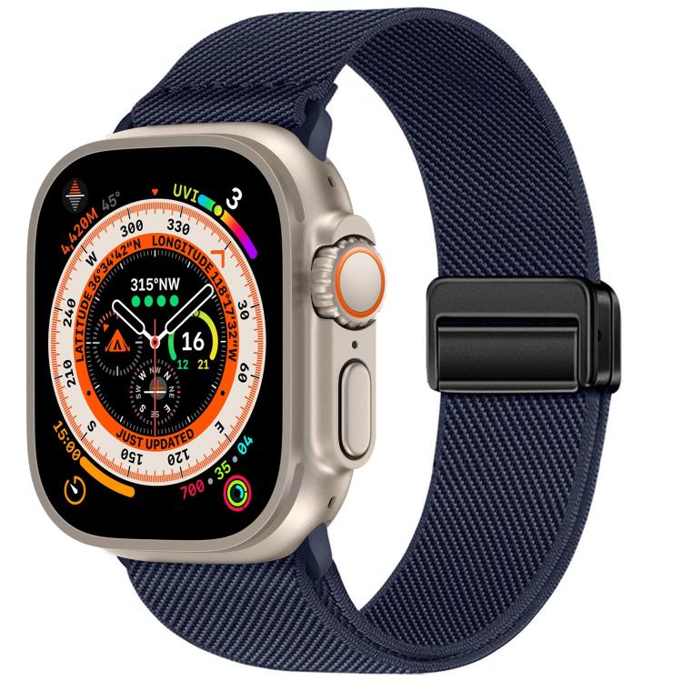 สายรัดนาฬิกาไนลอนยืดหยุ่นแบบหัวเข็มขัดแม่เหล็กคู่ สำหรับ Apple Watch 49mm / 46mm / 45mm / 44mm, สำหรับ Apple Watch 42mm / 41mm / 40mm / 38mm