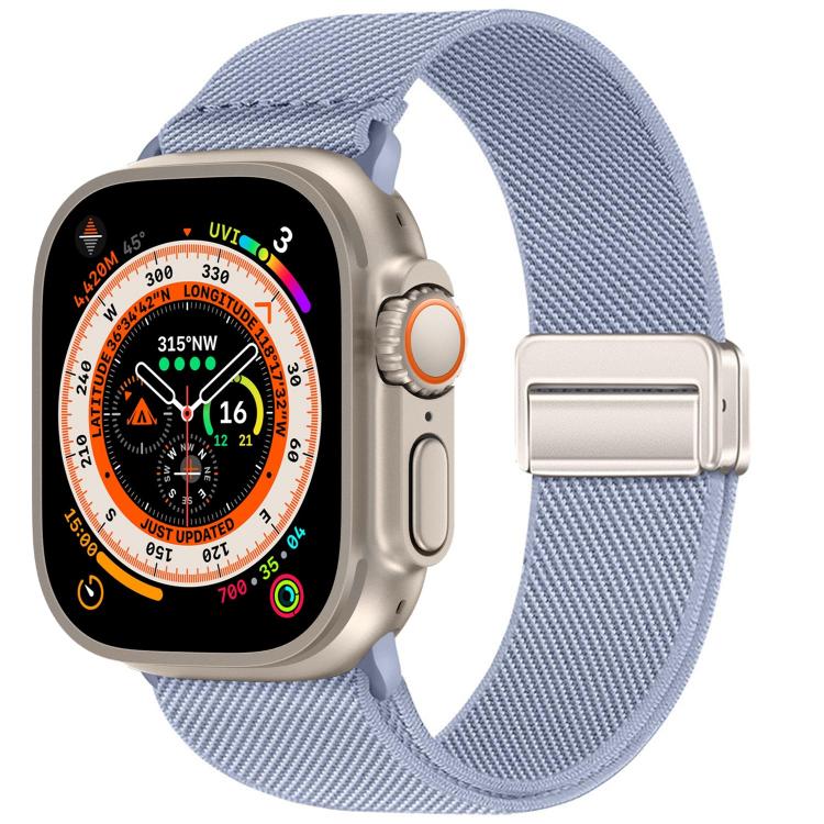 สายรัดนาฬิกาไนลอนยืดหยุ่นแบบหัวเข็มขัดแม่เหล็กคู่ สำหรับ Apple Watch 49mm / 46mm / 45mm / 44mm, สำหรับ Apple Watch 42mm / 41mm / 40mm / 38mm