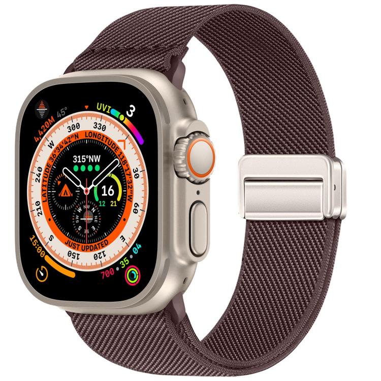 สายรัดนาฬิกาไนลอนยืดหยุ่นแบบหัวเข็มขัดแม่เหล็กคู่ สำหรับ Apple Watch 49mm / 46mm / 45mm / 44mm, สำหรับ Apple Watch 42mm / 41mm / 40mm / 38mm