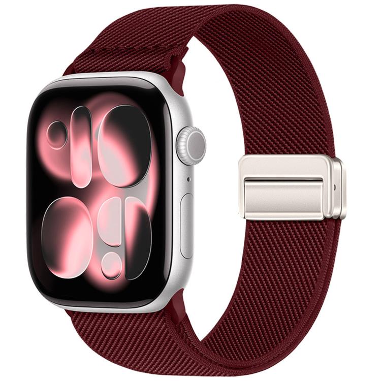 สายรัดนาฬิกาไนลอนยืดหยุ่นแบบหัวเข็มขัดแม่เหล็กคู่ สำหรับ Apple Watch 49mm / 46mm / 45mm / 44mm, สำหรับ Apple Watch 42mm / 41mm / 40mm / 38mm