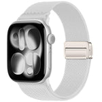สายรัดนาฬิกาไนลอนยืดหยุ่นแบบหัวเข็มขัดแม่เหล็กคู่ สำหรับ Apple Watch 49mm / 46mm / 45mm / 44mm, สำหรับ Apple Watch 42mm / 41mm / 40mm / 38mm