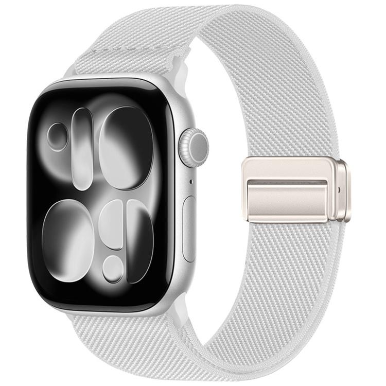 สายรัดนาฬิกาไนลอนยืดหยุ่นแบบหัวเข็มขัดแม่เหล็กคู่ สำหรับ Apple Watch 49mm / 46mm / 45mm / 44mm, สำหรับ Apple Watch 42mm / 41mm / 40mm / 38mm