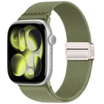 สายรัดนาฬิกาไนลอนยืดหยุ่นแบบหัวเข็มขัดแม่เหล็กคู่ สำหรับ Apple Watch 49mm / 46mm / 45mm / 44mm, สำหรับ Apple Watch 42mm / 41mm / 40mm / 38mm