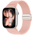 สายรัดนาฬิกาไนลอนยืดหยุ่นแบบหัวเข็มขัดแม่เหล็กคู่ สำหรับ Apple Watch 49mm / 46mm / 45mm / 44mm, สำหรับ Apple Watch 42mm / 41mm / 40mm / 38mm