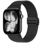 สายรัดนาฬิกาไนลอนยืดหยุ่นแบบหัวเข็มขัดแม่เหล็กคู่ สำหรับ Apple Watch 49mm / 46mm / 45mm / 44mm, สำหรับ Apple Watch 42mm / 41mm / 40mm / 38mm