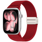 สายรัดนาฬิกาไนลอนยืดหยุ่นแบบหัวเข็มขัดแม่เหล็กคู่ สำหรับ Apple Watch 49mm / 46mm / 45mm / 44mm, สำหรับ Apple Watch 42mm / 41mm / 40mm / 38mm