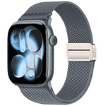 สายรัดนาฬิกาไนลอนยืดหยุ่นแบบหัวเข็มขัดแม่เหล็กคู่ สำหรับ Apple Watch 49mm / 46mm / 45mm / 44mm, สำหรับ Apple Watch 42mm / 41mm / 40mm / 38mm