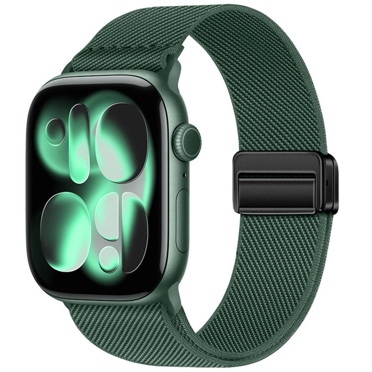 สายรัดนาฬิกาไนลอนยืดหยุ่นแบบหัวเข็มขัดแม่เหล็กคู่ สำหรับ Apple Watch 49mm / 46mm / 45mm / 44mm, สำหรับ Apple Watch 42mm / 41mm / 40mm / 38mm