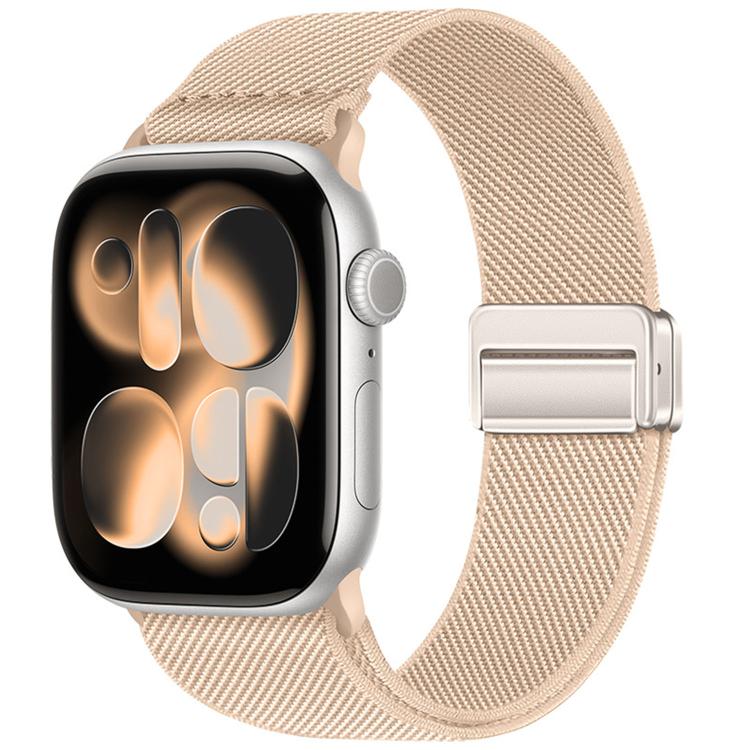 สายรัดนาฬิกาไนลอนยืดหยุ่นแบบหัวเข็มขัดแม่เหล็กคู่ สำหรับ Apple Watch 49mm / 46mm / 45mm / 44mm, สำหรับ Apple Watch 42mm / 41mm / 40mm / 38mm